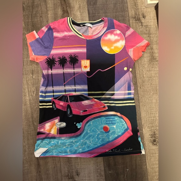 Sandro Printed Pink  T-shirt. - Picture 2 of 10